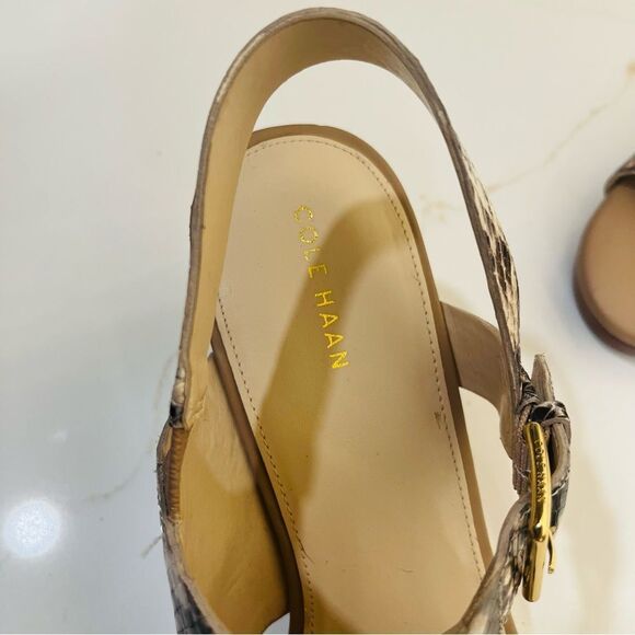 Cole Haan Wedge Sandals with Crossover Straps - Picture 6 of 8